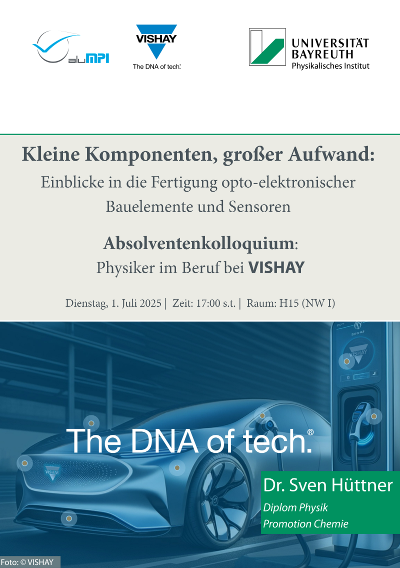 Sommersemester 2024: Dr. Armin Kögel, NETZSCH, Selb