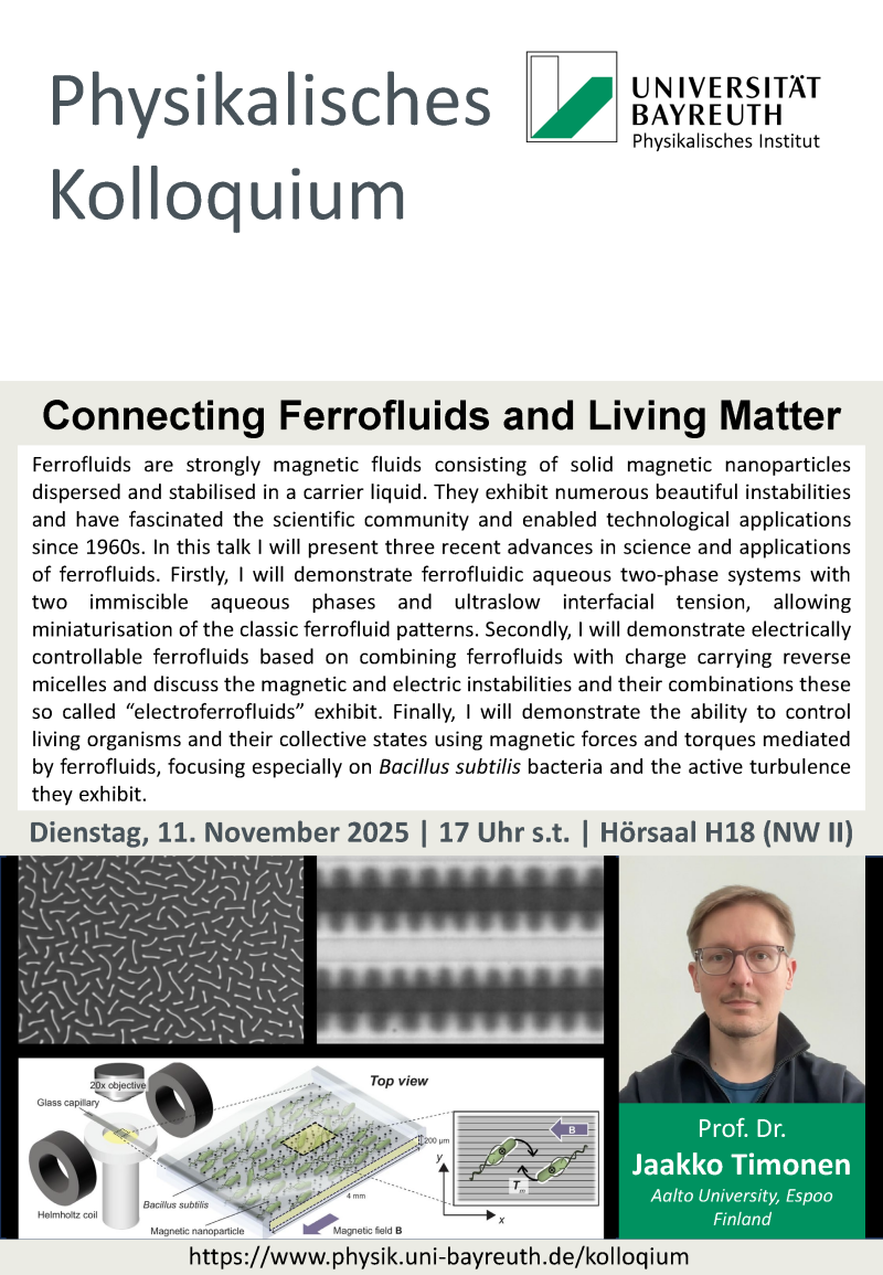 Physikalisches Kolloquium am 11. November 2025