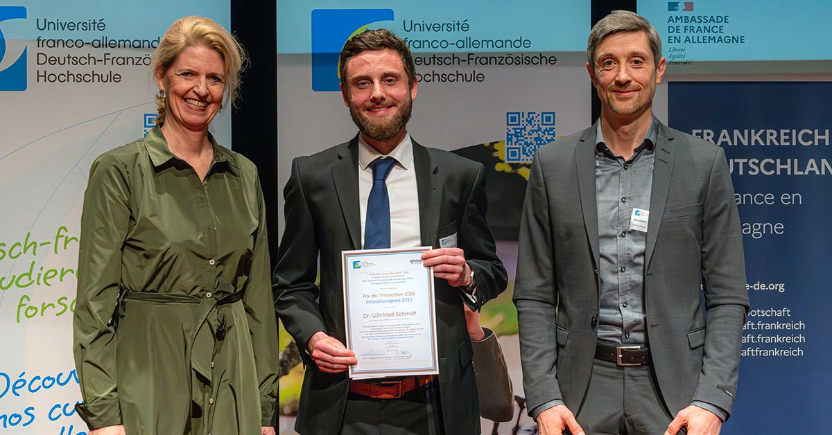 Dr. Winfried Schmidt mit dem Dissertationspreis der Deutsch-Französischen Hochschule 2025 ausgezeichnet