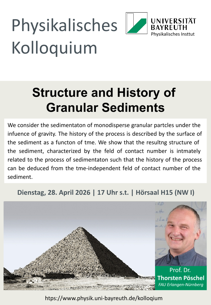Physikalisches Kolloquium am 28. April 2026