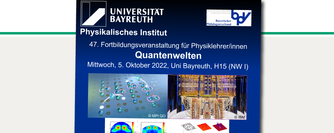 Quantenwelten - Forbildungsveranstaltung für Physiklehrer:innen am 5. Oktober